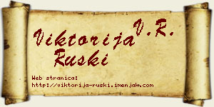 Viktorija Ruski vizit kartica